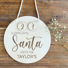 Load image into Gallery viewer, PERSONALISED CHRISTMAS COUNTDOWN-SLEEPS ‘TILL SANTA VISITS