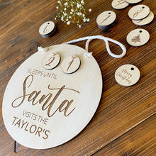 Load image into Gallery viewer, PERSONALISED CHRISTMAS COUNTDOWN-SLEEPS ‘TILL SANTA VISITS