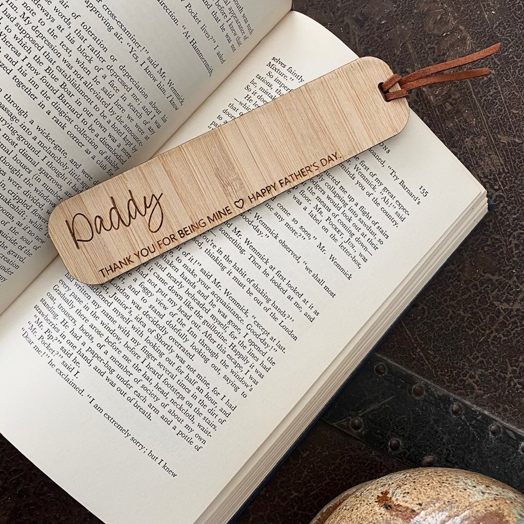 FATHER'S DAY BAMBOO BOOKMARKS