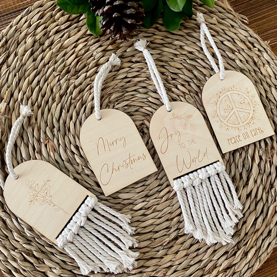 BOHO CHRISTMAS ORNAMENT SET